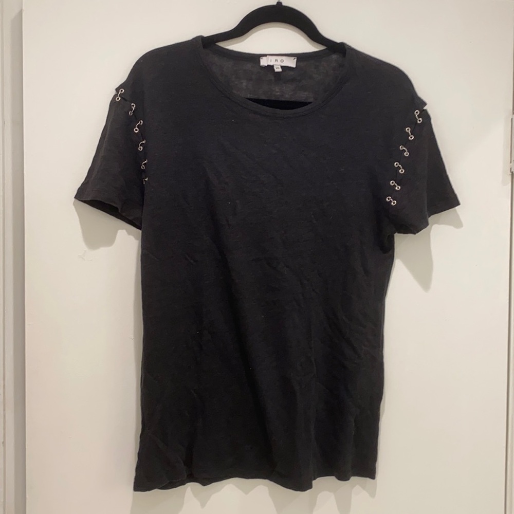Iro Shirt badass lace up pierced shoulders